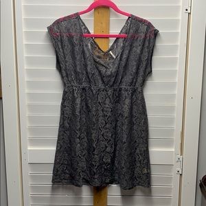 Free People Gray Lace Top Sz L